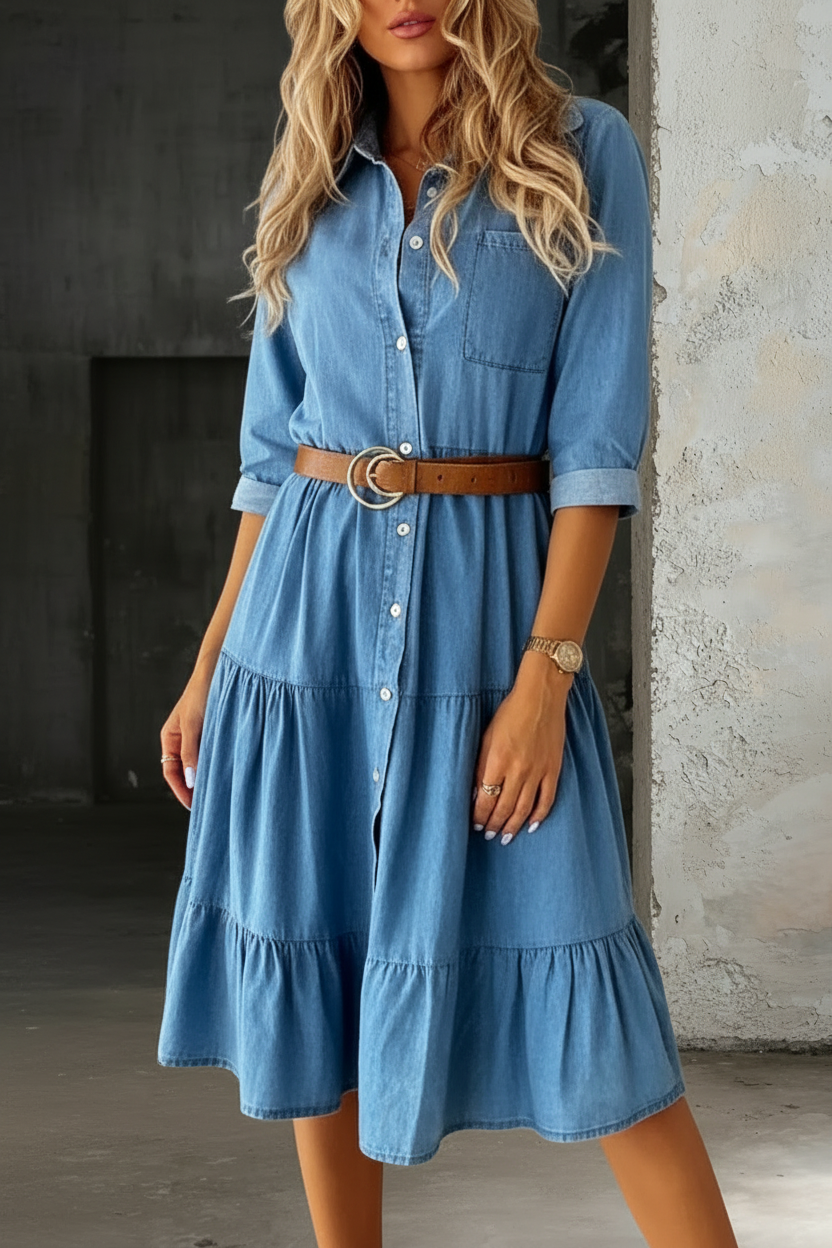 Barbara | Vestito in denim casual ed elegante