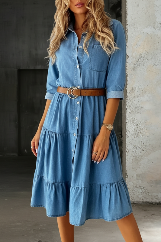 Barbara | Vestito in denim casual ed elegante