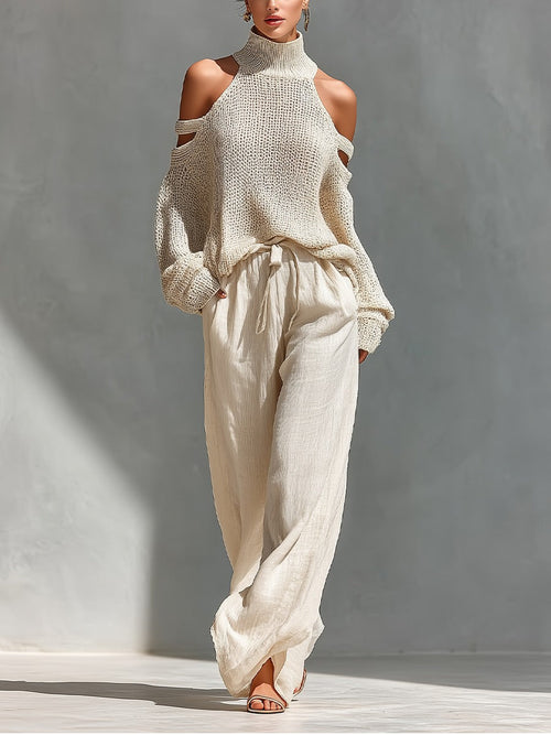 Camilla | Completo alla moda in maglia e lino