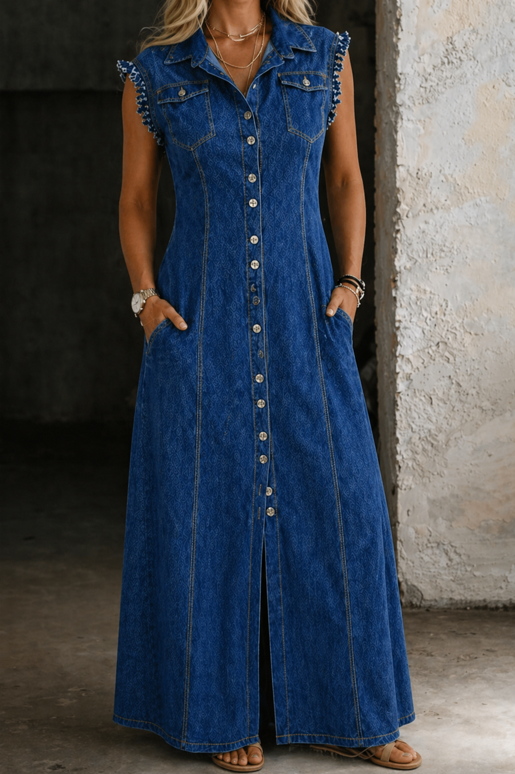 Liora | Vestito in denim taglia grande