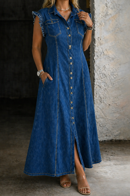 Liora | Vestito in denim taglia grande