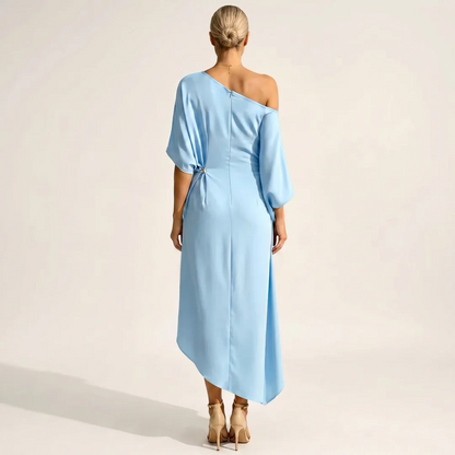 Orlean | Abito monospalla asimmetrico drappeggiato
